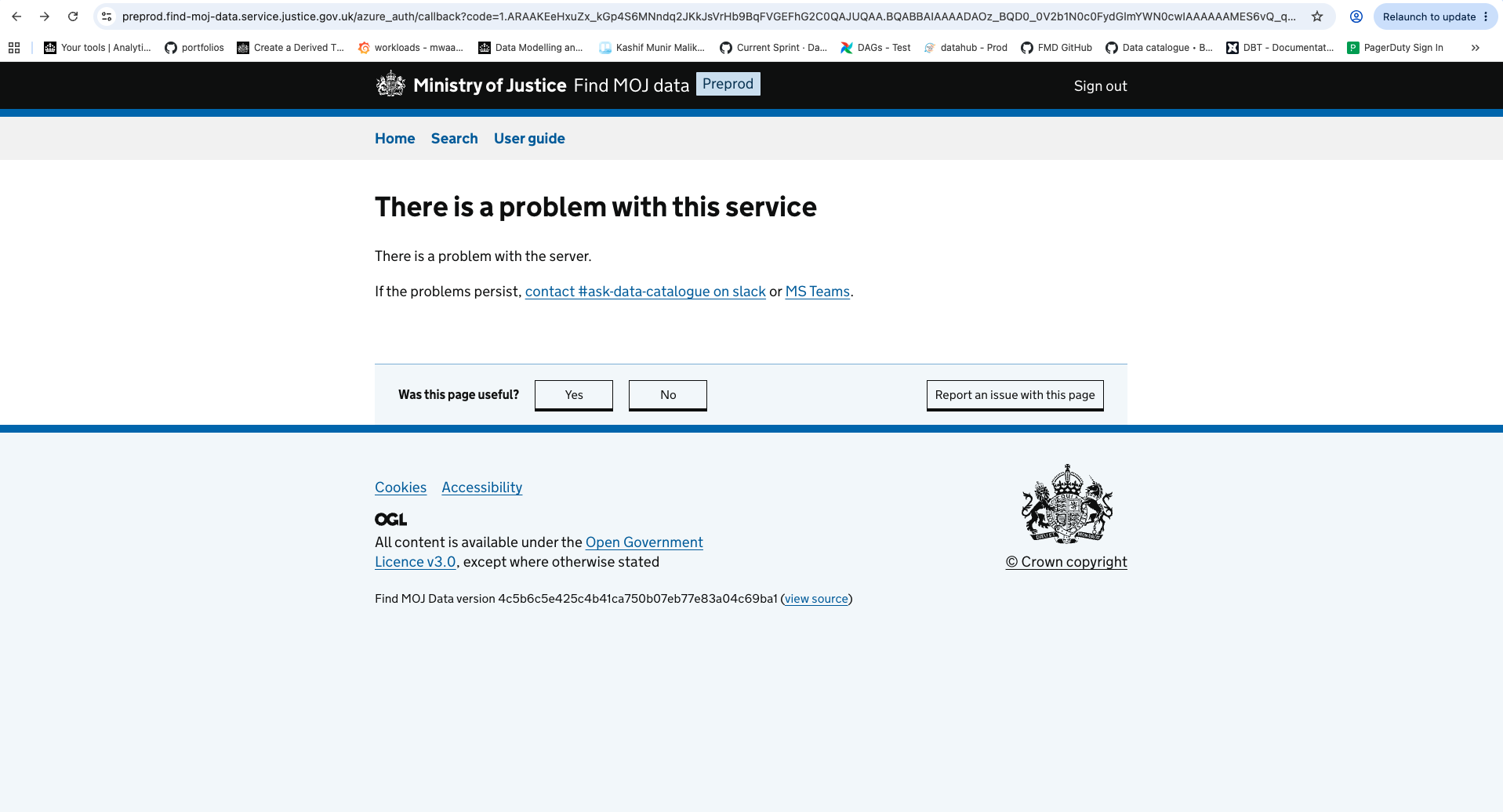Problem with the service